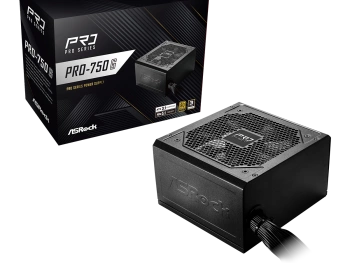 ASRock PSU 750W Gold, Pro80PLUS, 120mm fan, ATX 3.1PCIe 5.1
