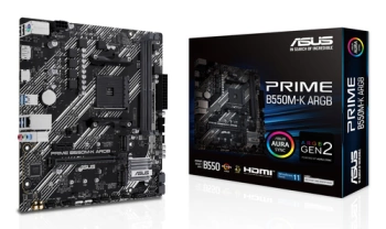 ASUS MB PRIME B550M-K ARGB AM4, 2x DDR4, 2x M.2, 4x SATA 6x USB, 1xDP, 1x HDMI, mATX