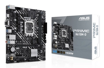 ASUS MB PRIME H610M-DLGA1700, 2x DDR5, 1x M.2,6xUSB1x VGA, 1x HDMI, mATX