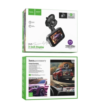 Auto kamera HOCO sa displejom 3inch 1080P/30fps DV5