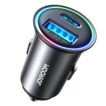 Auto punjač Joyroom JR-CCN04 60W USB-A USB-C mini charger crni