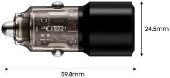Auto punjač Tech-Protect CC03 USB-C 2-port PD100W