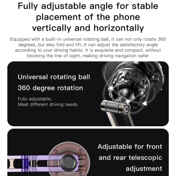 Autodržač FORCELL F-Grip IronSecure windshield/dashboard crni