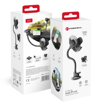 Autodržač FORCELL F-Grip Oval 27cm windshield/dashboard/air vent crni