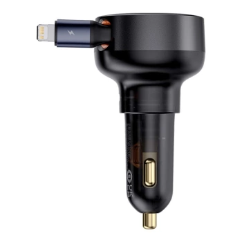 Autopunjač Baseus Type C + Light kabl PD3.0 QC4.0 3A 55W crni