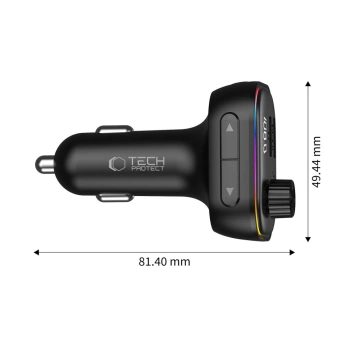Autopunjač Tech-Protect CC07 3-Port PD 54W + BT FM Transmiter