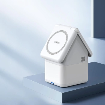 Bežični punjač W20 4-in-1 House-shaped Magnetic Charger Stand 15W bijeli