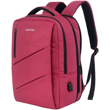 CANYON backpack BPE-5 Urban USB 15.6'' Red