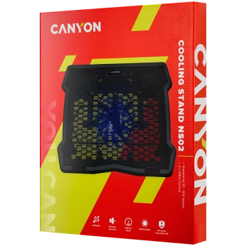 CANYON cooler NS02 1Fan 2USB LED Black