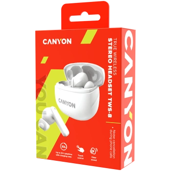 CANYON headset TWS-8  ENC White