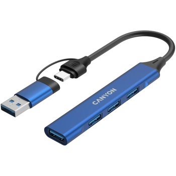 CANYON hub DS-02 4in1 USB-A/C Blue