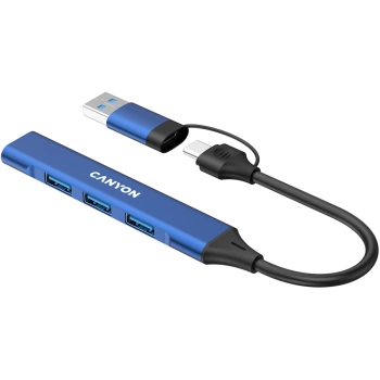 CANYON hub DS-02 4in1 USB-A/C Blue