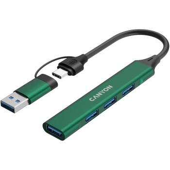 CANYON hub DS-02 4in1 USB-A/C Green