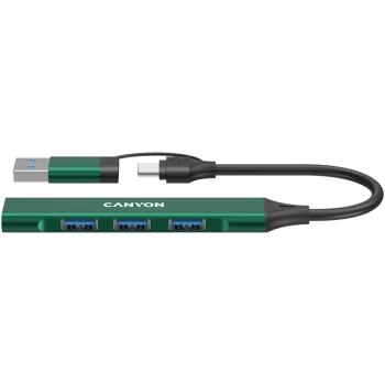 CANYON hub DS-02 4in1 USB-A/C Green
