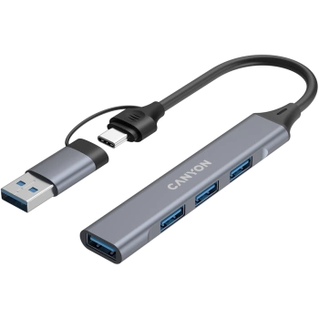 CANYON hub DS-02 4in1 USB-A/C Grey