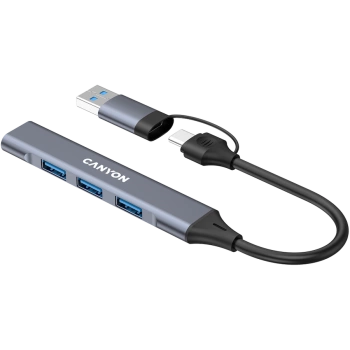 CANYON hub DS-02 4in1 USB-A/C Grey