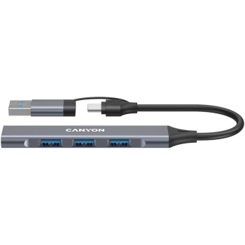 CANYON hub DS-02 4in1 USB-A/C Grey