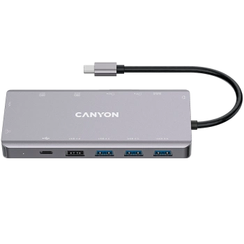 CANYON hub DS-12 13in1 4k USB-C Dark Grey
