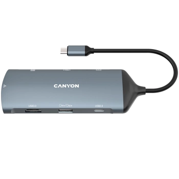 CANYON hub DS-15 8in1 4k USB-C Dark Grey