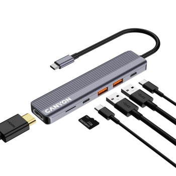 CANYON hub DS-17 6in1 4k USB-C Grey