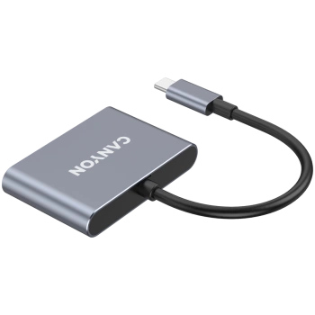 CANYON hub DS-3 3in1 USB-C Dark Grey