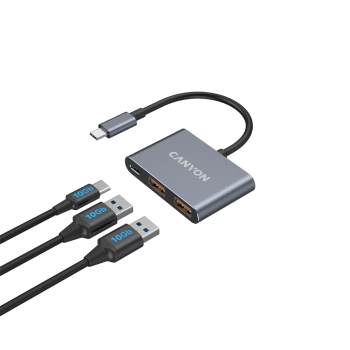 CANYON hub DS-3 3in1 USB-C Dark Grey