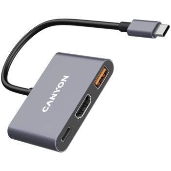 CANYON hub DS-4 3in1 USB-C Grey