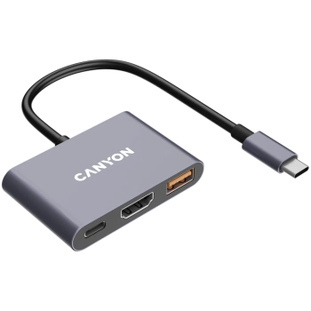 CANYON hub DS-4 3in1 USB-C Grey