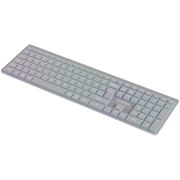 CANYON keyboard HKB-W11 UK/US RGB Dual Mode Wireless Grey