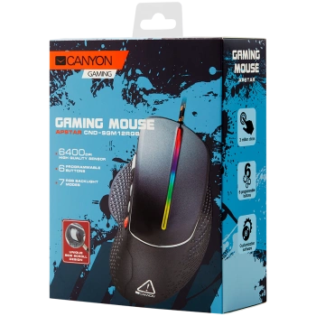 CANYON mouse Apstar GM-12 RGB 6buttons Wired Dark Grey