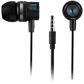 CANYON Stereo earphones with microphone, 1.2M, dark gray