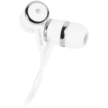 CANYON Stereo earphones with microphone, White