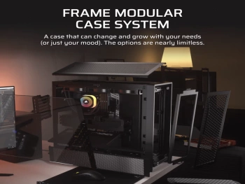 CORSAIR FRAME 4000D Case360mm radiator, 170mm cooler430mm GPU, ATX, Black