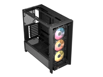 CORSAIR FRAME 4000D RS ARGB3xRS120 ARGB fans, 360mm rad170mm cooler, 430mm GPU, ATX, Black