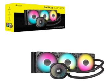 CORSAIR NAUTILUS 360 RS AIOLiquid CPU Cooler, Black,RS120LGA1851, LGA1700, AM5, AM4