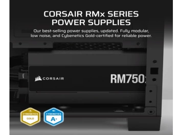 Corsair PSU 750w RM750xGold, Fully Modular, 12V-2x68xSATA, 4xPCIe, ATX 3.1, PCIe 5.1