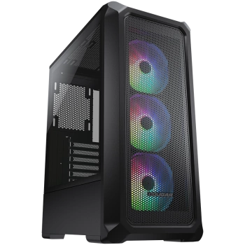 COUGAR | Archon 2 Mesh RGB (Black) | PC Case | Mid Tower / Mesh Front Panel / 3 x ARGB Fans / 3mm TG Left Panel