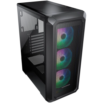 COUGAR | Archon 2 Mesh RGB (Black) | PC Case | Mid Tower / Mesh Front Panel / 3 x ARGB Fans / 3mm TG Left Panel