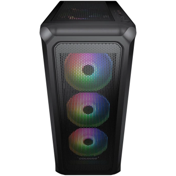 COUGAR | Archon 2 Mesh RGB (Black) | PC Case | Mid Tower / Mesh Front Panel / 3 x ARGB Fans / 3mm TG Left Panel