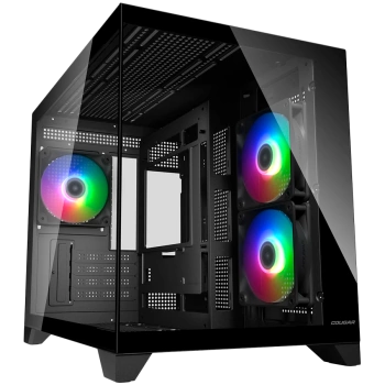 COUGAR FV150 Mini RGB PC Case, Mid tower, Black