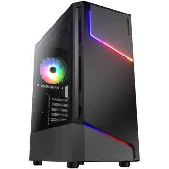 COUGAR | MX360 RGB | PC Case | Mid Tower / Metal Front Panel with ARGB strips / 1 x ARGB Fan / TG Left Panel