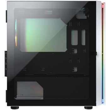COUGAR | Purity RGB White | PC Case | Mini Tower / TG Front Panel with ARGB strip / 1 x ARGB Fan / 3mm TG Left Panel