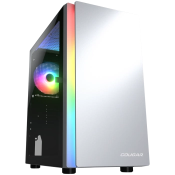 COUGAR | Purity RGB White | PC Case | Mini Tower / TG Front Panel with ARGB strip / 1 x ARGB Fan / 3mm TG Left Panel