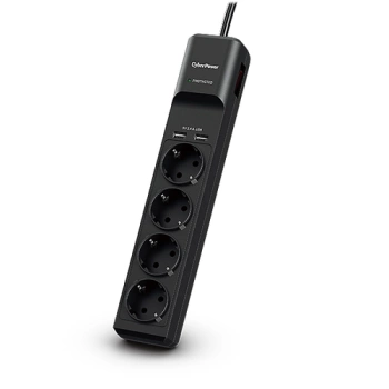 CyberPower prenaponska zaštita, P0420SUD0, 4xšuko, 2xUSB-A port