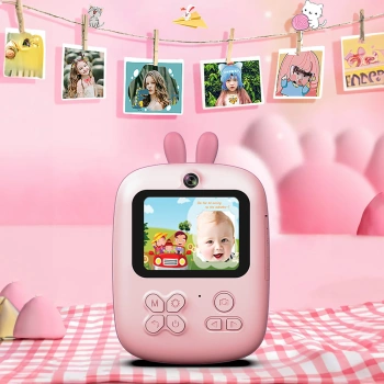 Dječija kamera instant termal print with Camcorder roza