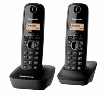 Fiksni telefon PANASONIC KX-TG1612FXH crni 2 sluš.
