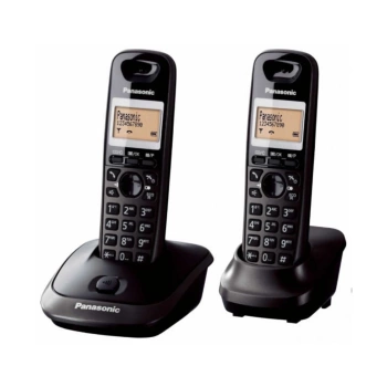 Fiksni telefon PANASONIC KX-TG2512FXT 2 slušalice crni