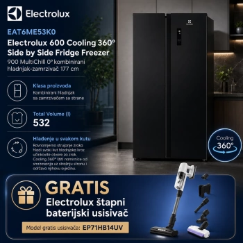 Frižider ELECTROLUX EAT6ME53K0 + GRATIS usisivač