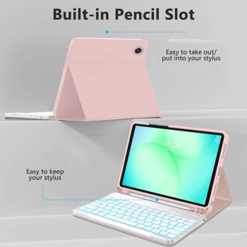 Futrola Tech-Protect SC Pen Case +keyboard za Samsung Tab A9+/A11+ 11.0 roza