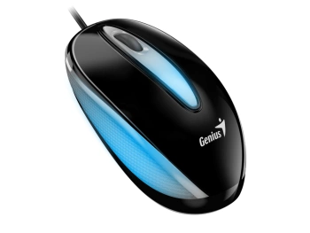 Genius miš DX-Mini USB LED black, 1000 DPI, 1.5m, 3 tipke, optički